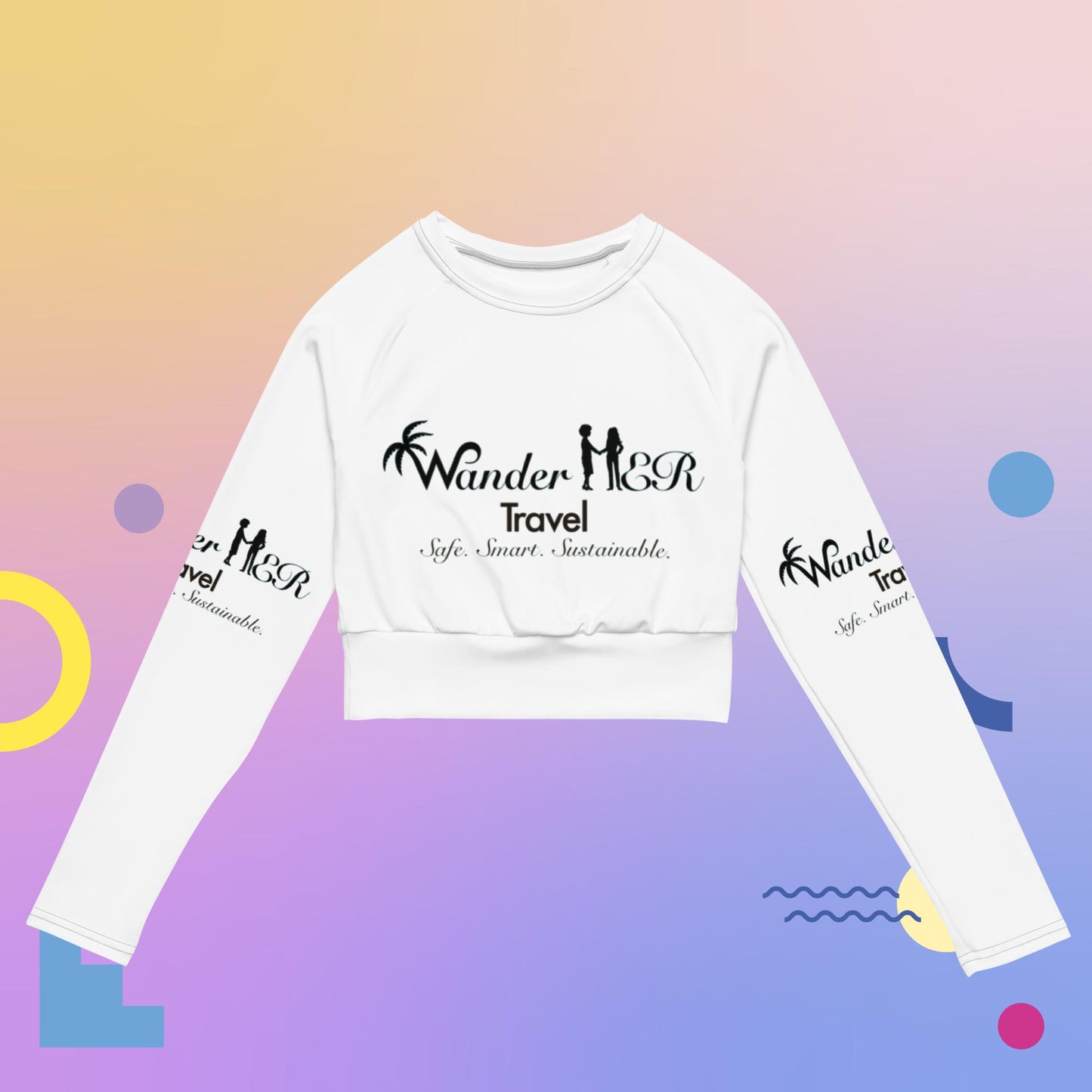 Recycled long-sleeve crop top