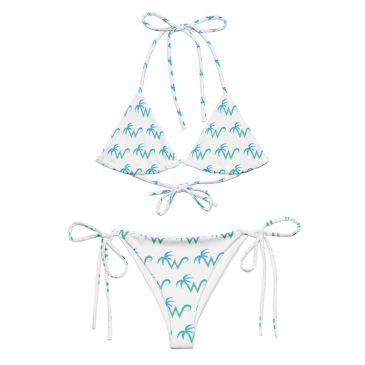 All-over print recycled string bikini