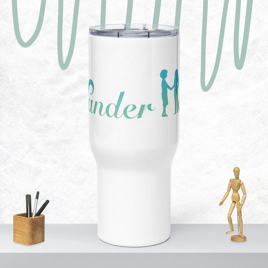 Travel mug with a handle